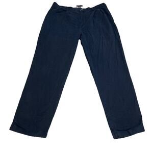 Polo Ralph Lauren Hammond Pants Mens 38x32 Blue Pleated Cuffed Chino Trousers